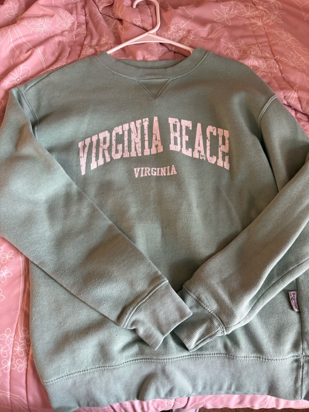 Virginia Beach Sage Green Crewneck Sweatshirt